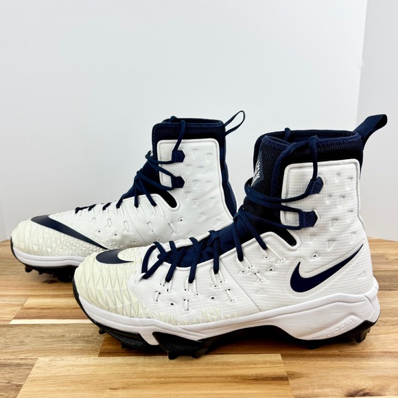 Nike Force Savage Pro 2 Football Cleats‎ High Top White Navy Mens 14 Wide main image 9